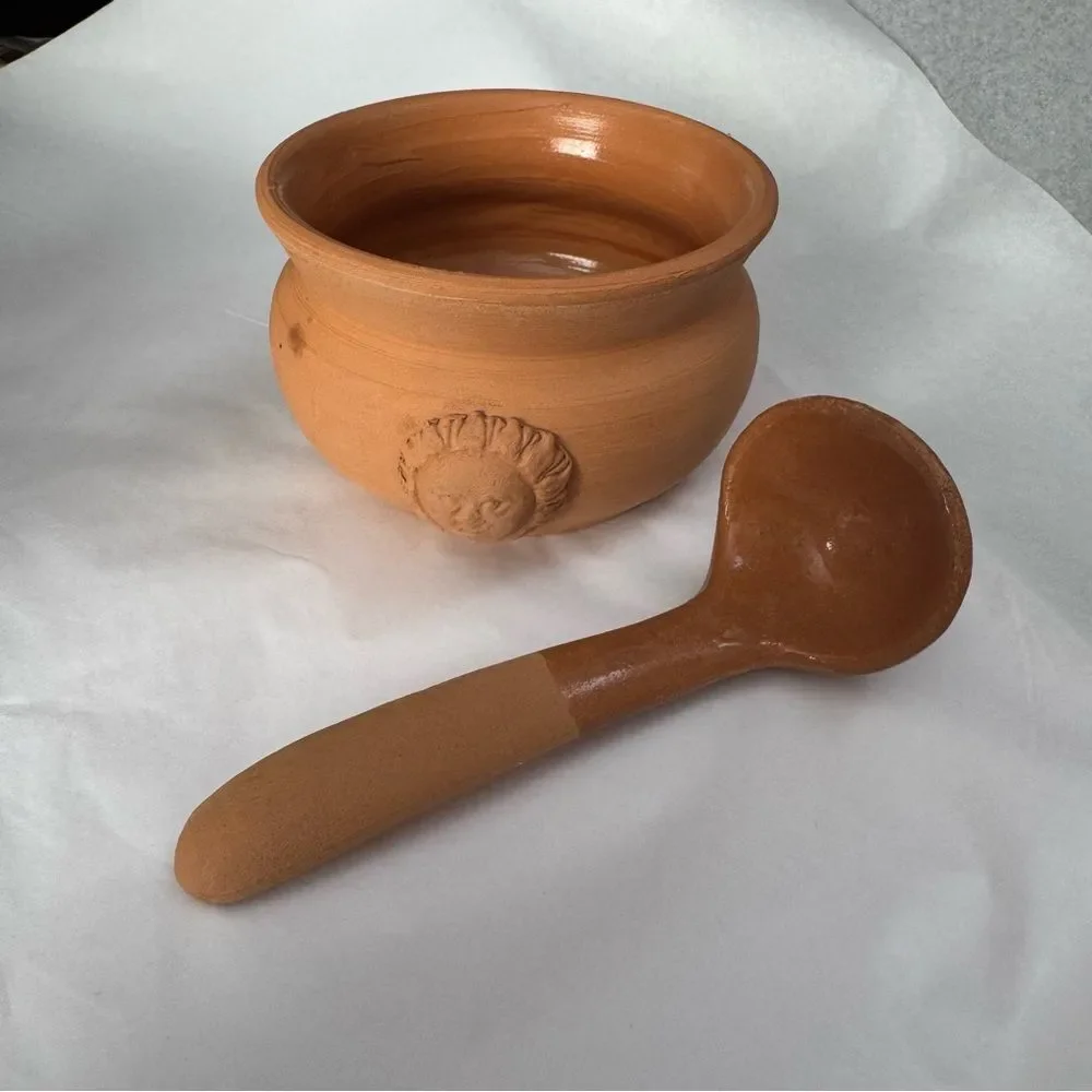 Bentson-West Designs Cantina Salsa Bowl & Ladle Set in Terracotta Made in Italy